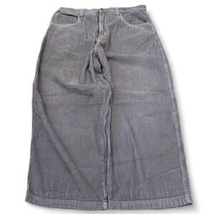 Vintage Anchor Blue Beyond Baggy Grey Corduroy Pants Men's 40x28.5 Skater Y2K